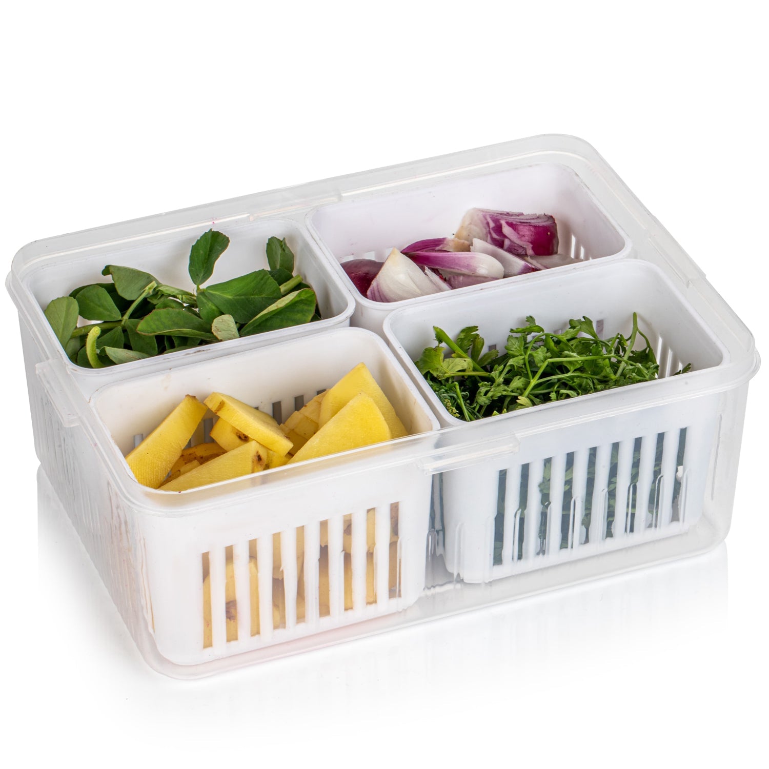 Fridge Storage Box – Freezer & Kitchen Organizer for Vegetables & Food (1 Pc) Fridge Storage Box – Freezer & Kitchen Organizer for Vegetables & Food (1 Pc)